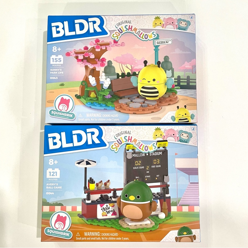 2-Pack BLDR Squishmallows Building Sets - Sunny’s Park Life & Avery’s Park Game